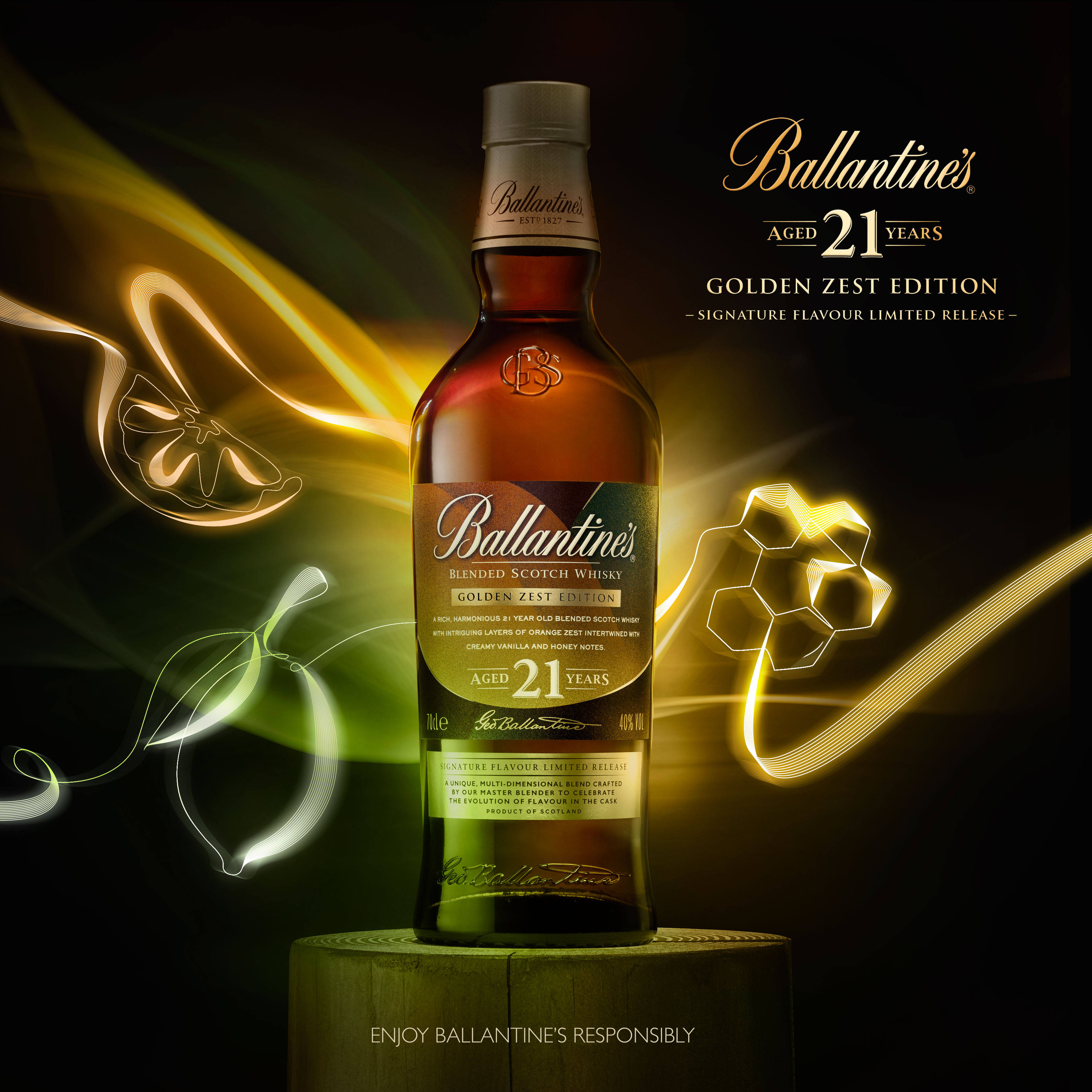 Ballantine's launches 21-YO golden zest edition, exclusively in